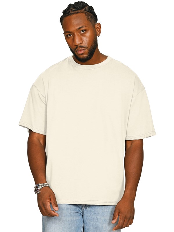 Ecru Oversize T Shirt Printing