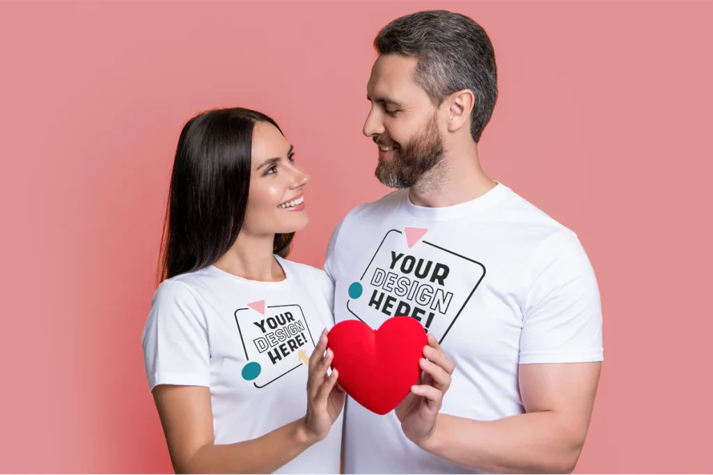 Personalised Valentine t shirts 
