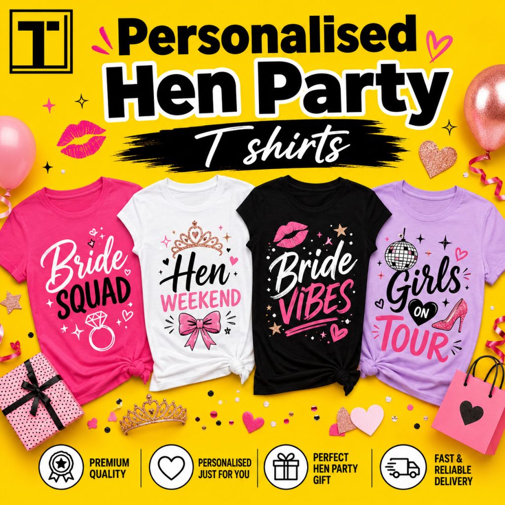 Personalised Hen Party T shirts​.