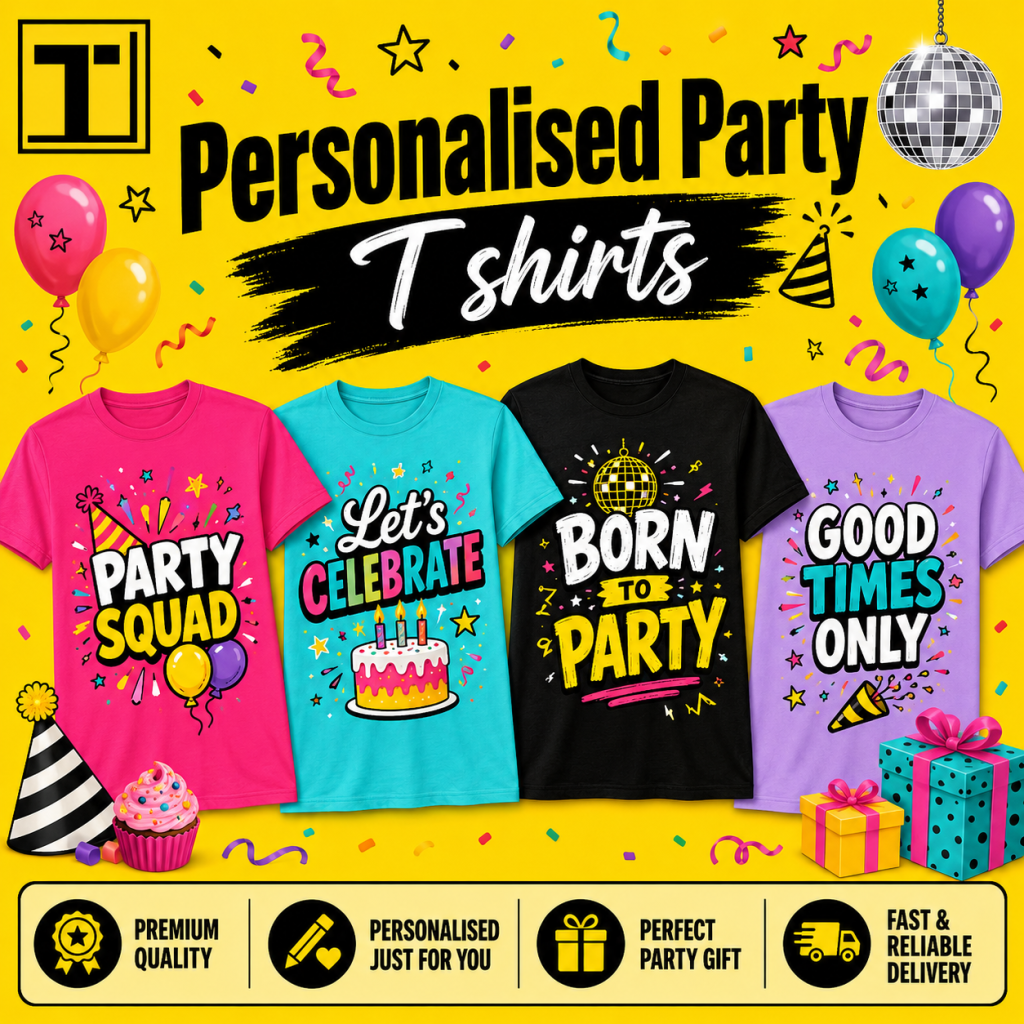 Personalised Party T shirts​.