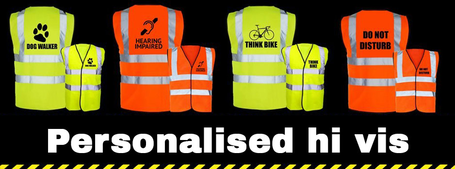 Personalised hi vis for different for all group t lot