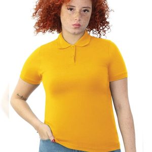 Women's Yellow Polo Shirt Printing